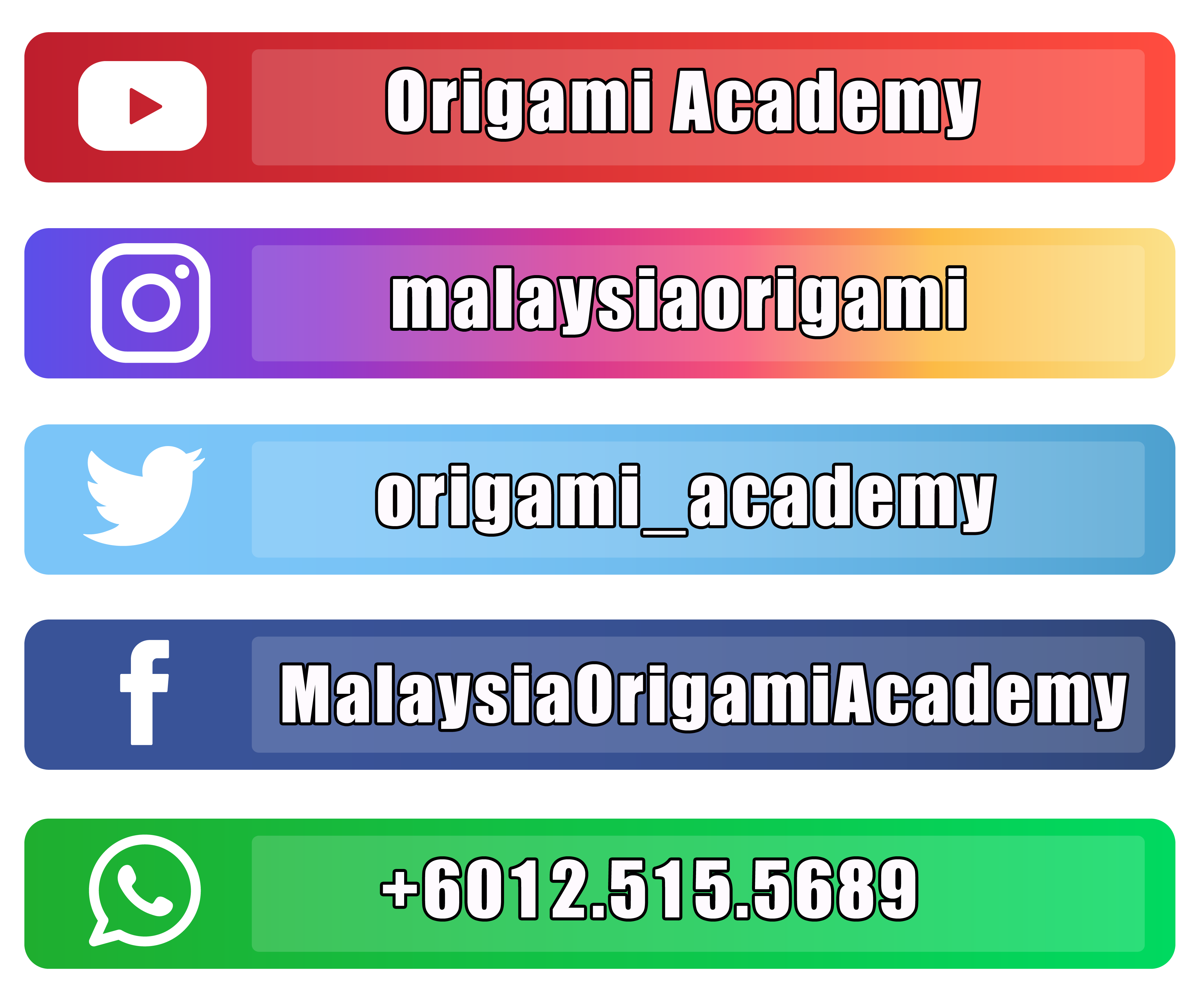 Malaysia Origami Academy Social Media